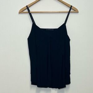 COS Raw Hem Ribbon Strap Crop Tank Medium Top
